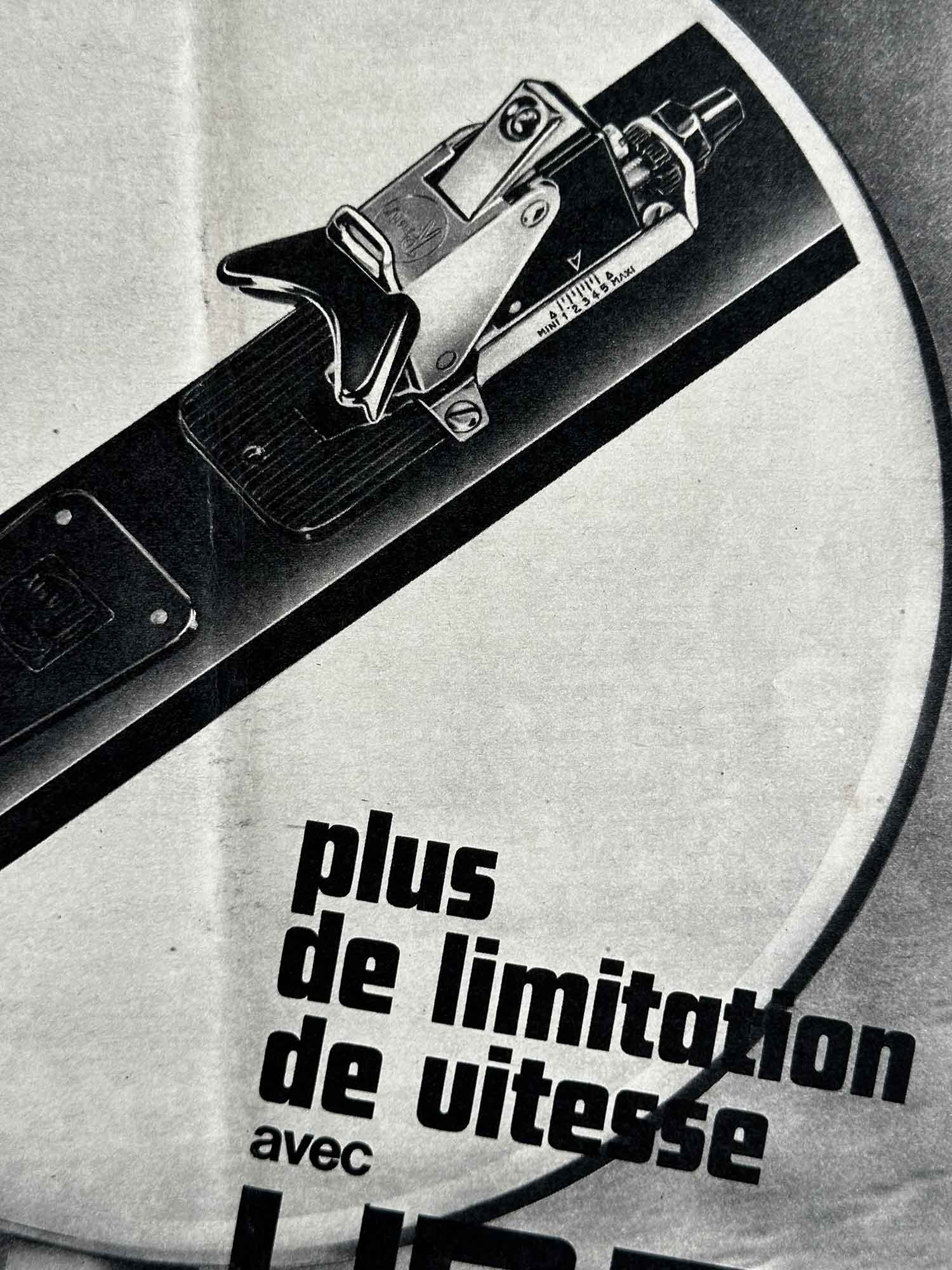 Détail affiche ski vintage Le Ramy 1967, magazine Ski Français — pièce unique collection Archives Haritz