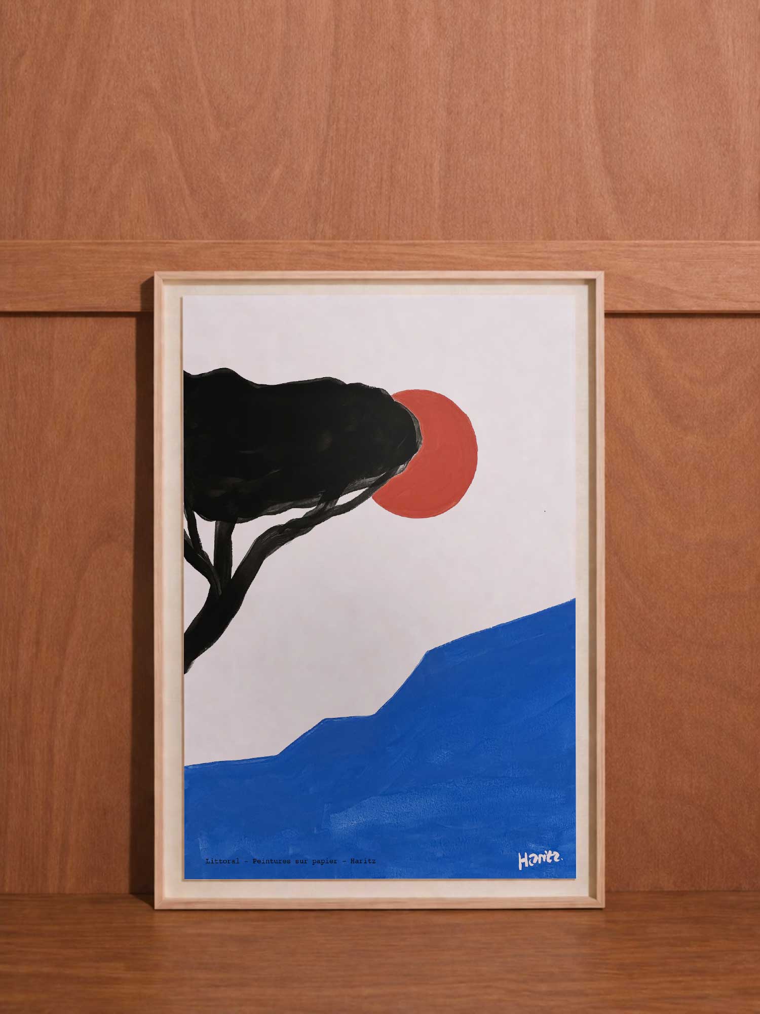 Affiche Littoral de Haritz, reproduction de peinture sur papier signée Haritz.