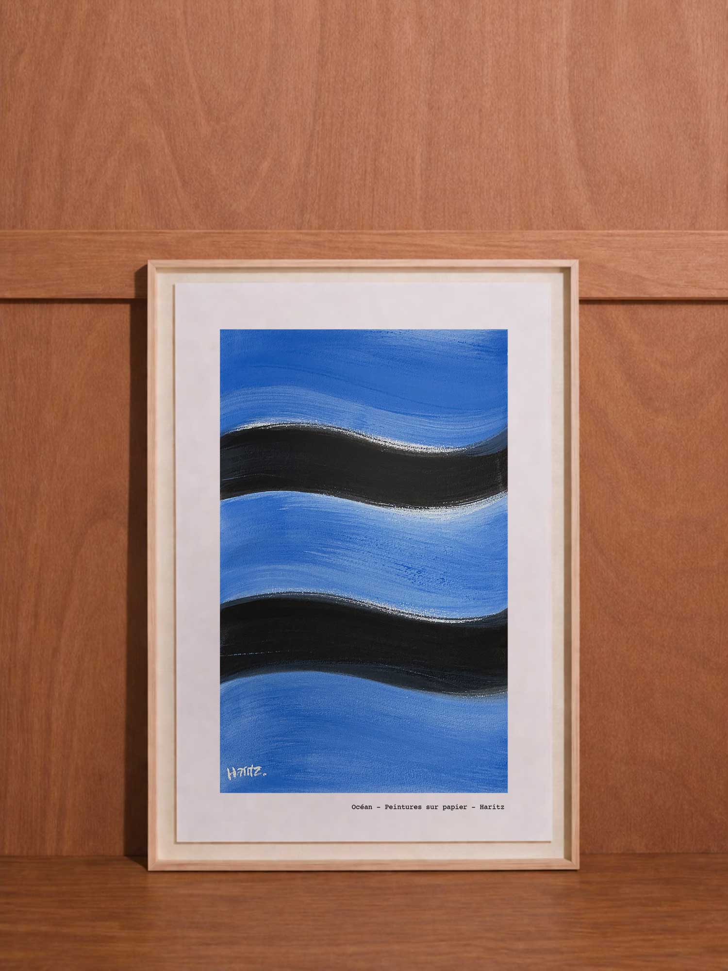 Affiche Ocean de Haritz, reproduction de peinture sur papier signée Haritz.
