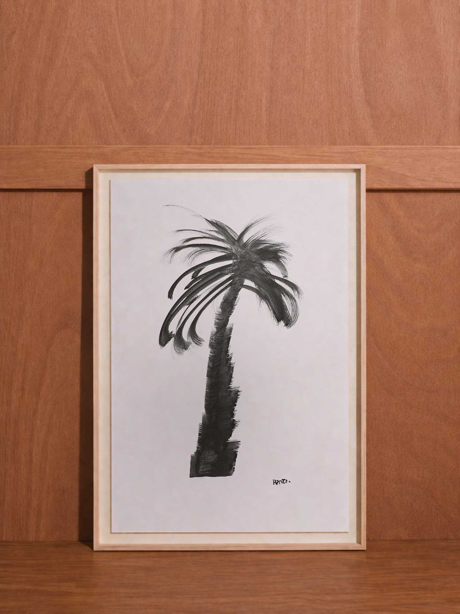 Affiche Palmier1 de Haritz, reproduction de peinture sur papier signée Haritz.