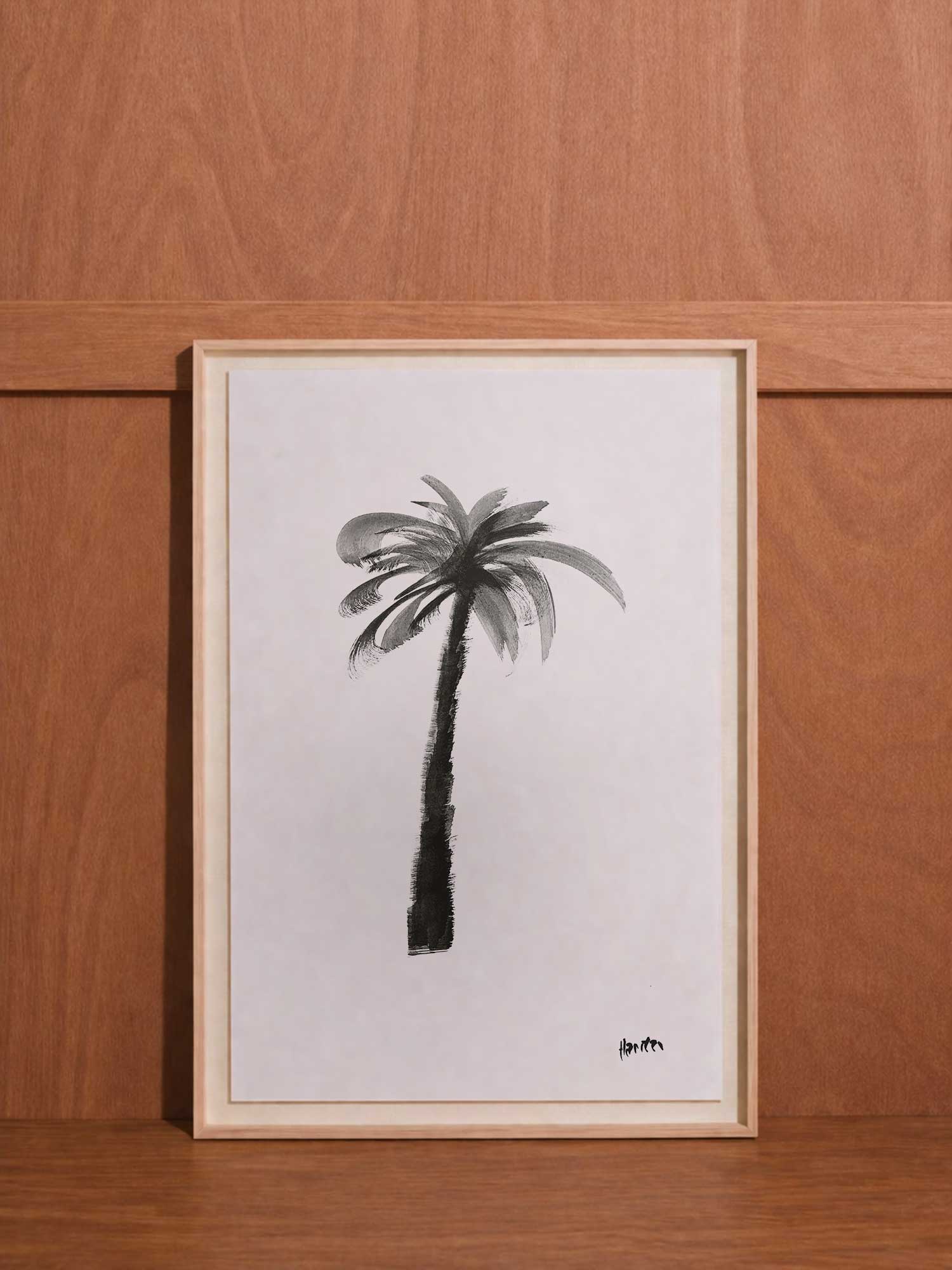 Affiche Palmier2 de Haritz, reproduction de peinture sur papier signée Haritz.