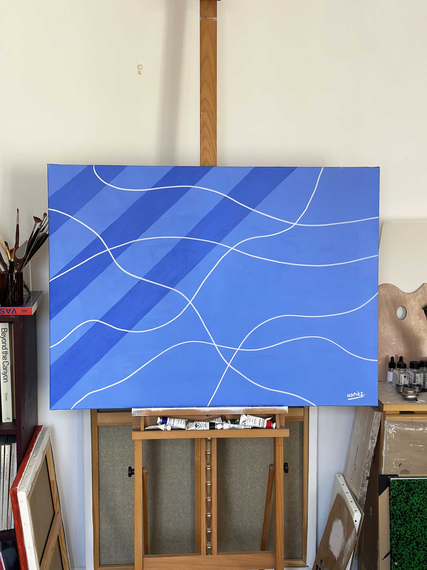 Pool steps #1, huile sur toile