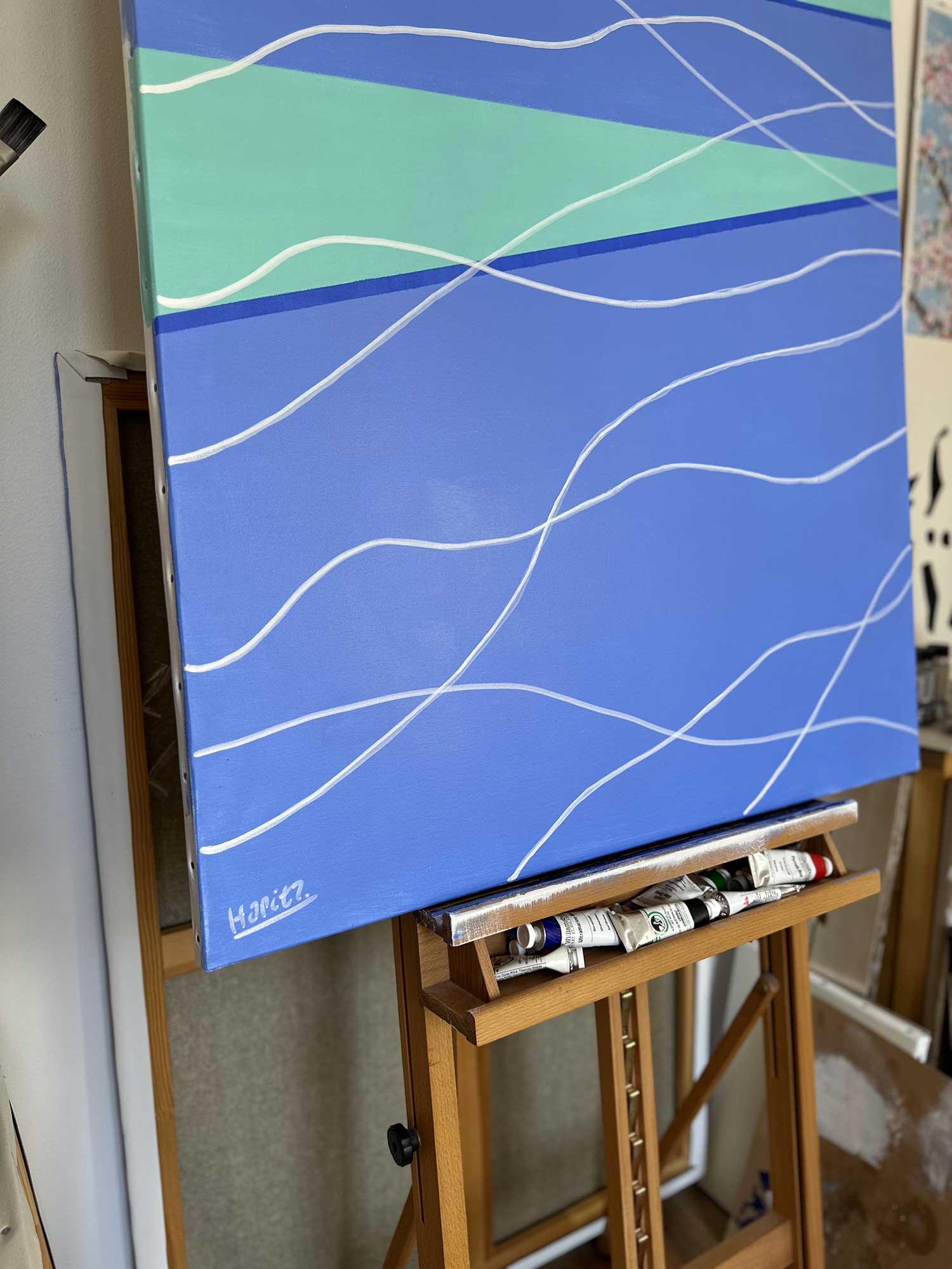 Pool steps #2, huile sur toile