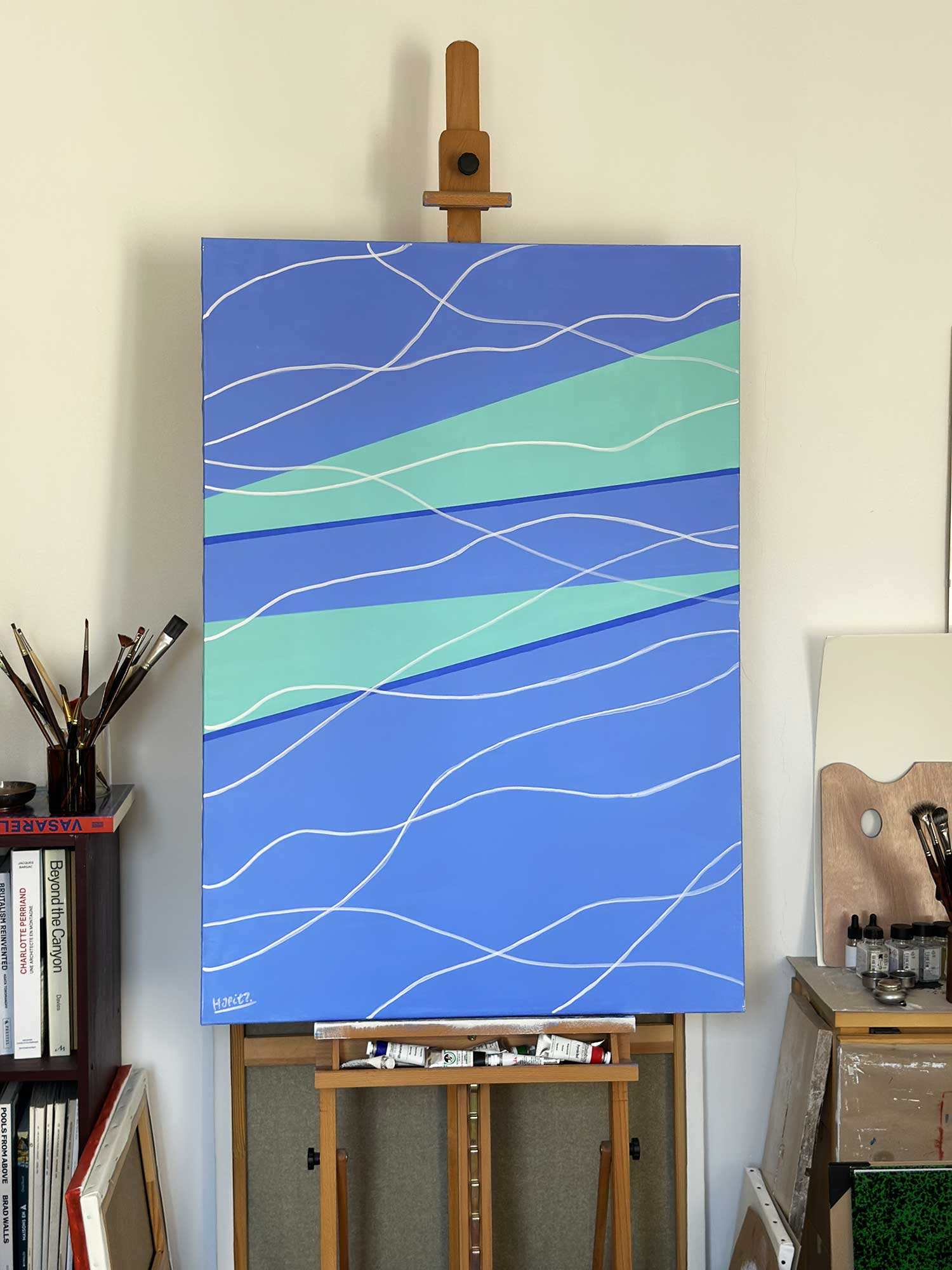 Pool steps #2, huile sur toile