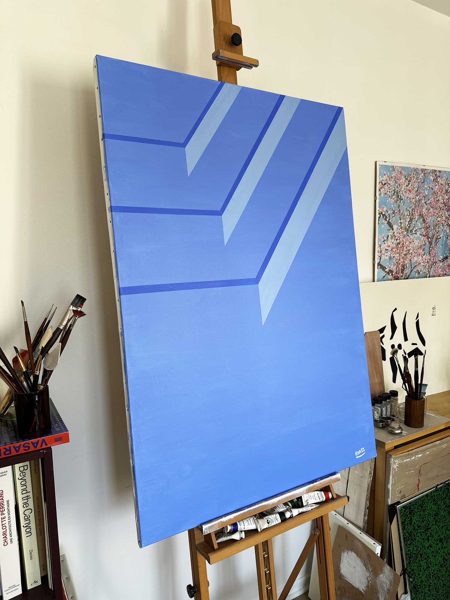 Pool steps #3, huile sur toile