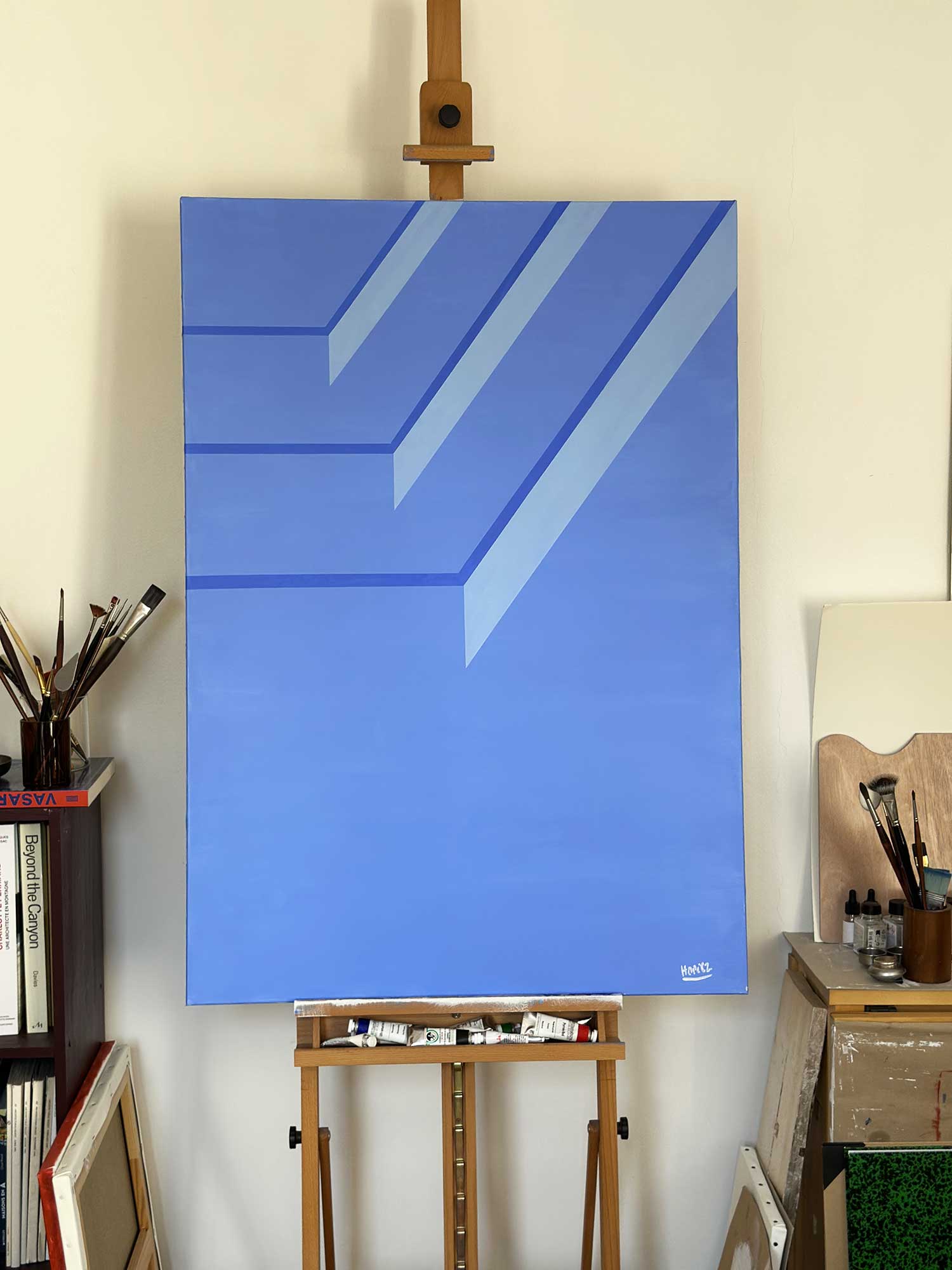 Pool steps #3, huile sur toile