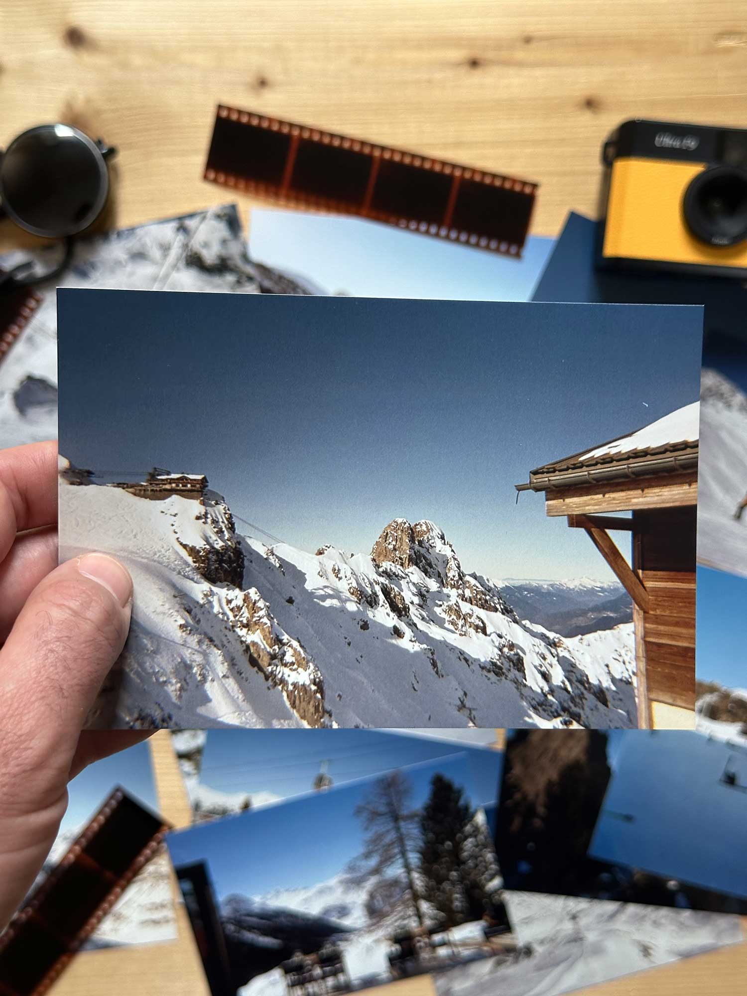 Photographie argentique Haritz du téléphérique de la Saulire à Courchevel