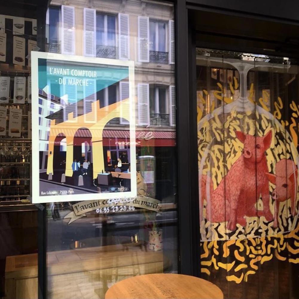 Affiche L’AVANT COMPTOIR DU MARCHÉ Paris