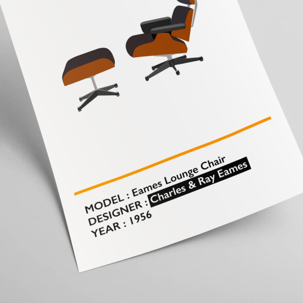 Affiche EAMES LOUNGE CHAIR 1956