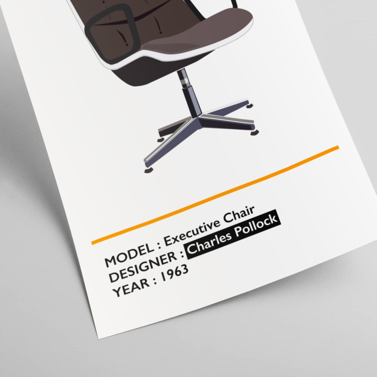 Affiche EXECUTIVE CHAIR, Pollock 1963