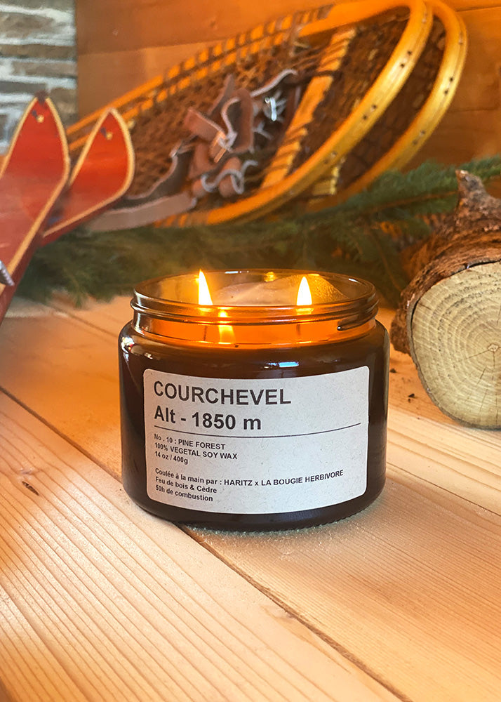 Bougie Courchevel - Feu de bois & Cèdre