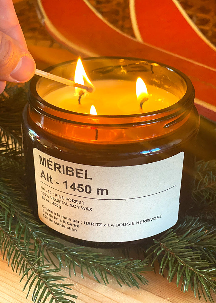 Bougie Méribel - Feu de bois & Cèdre