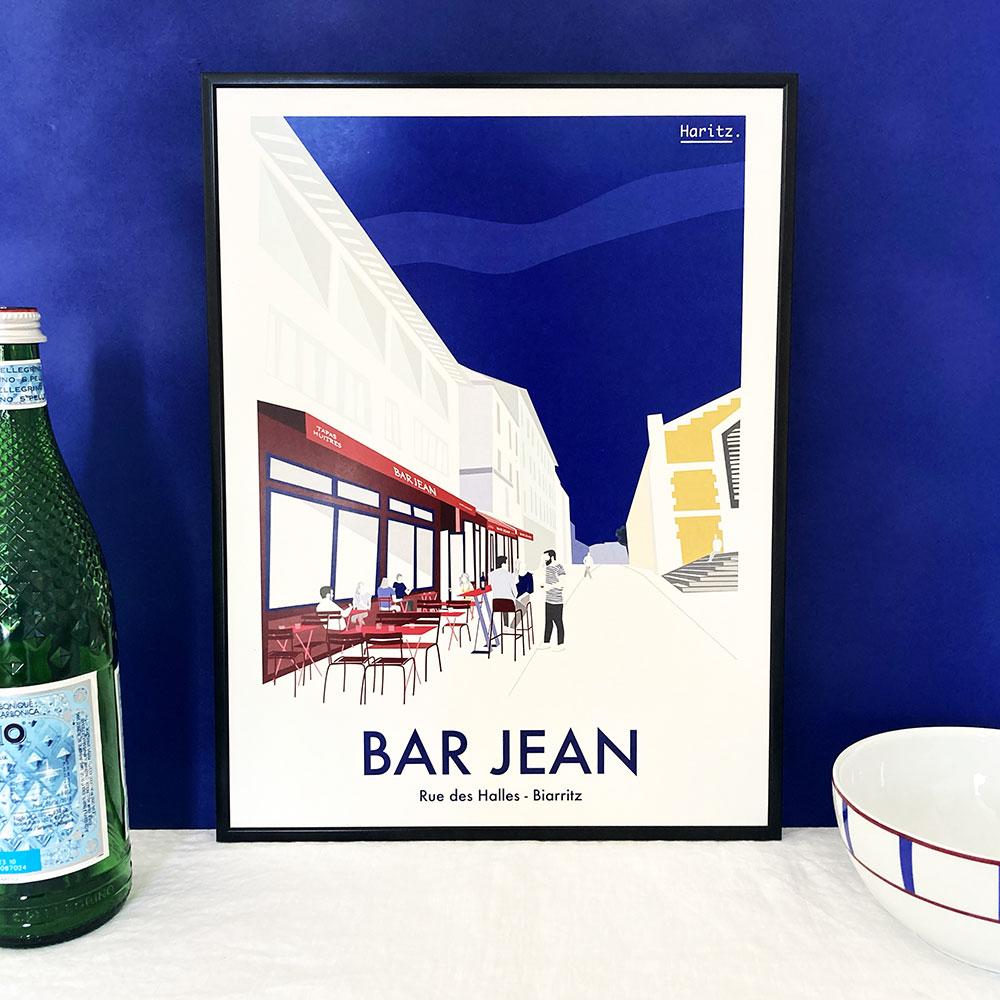 Affiche BAR JEAN, Biarritz