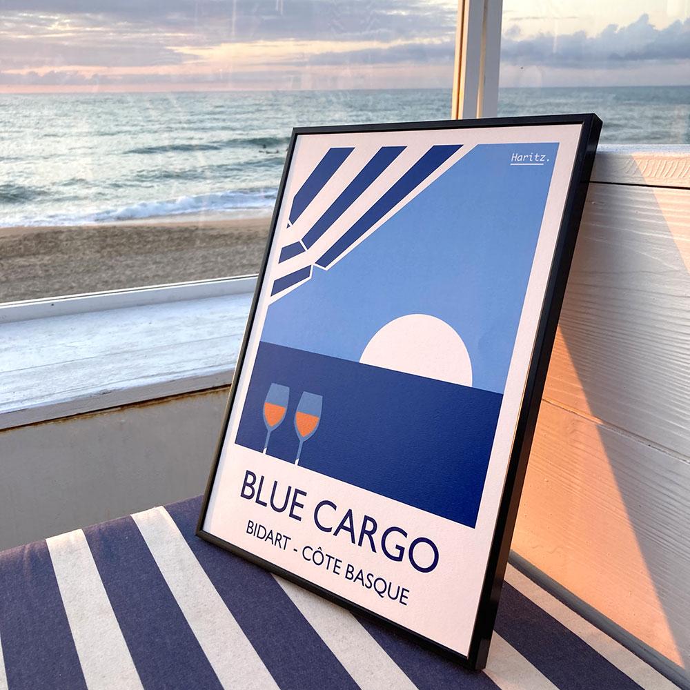 Affiche BLUE CARGO - Côte Basque
