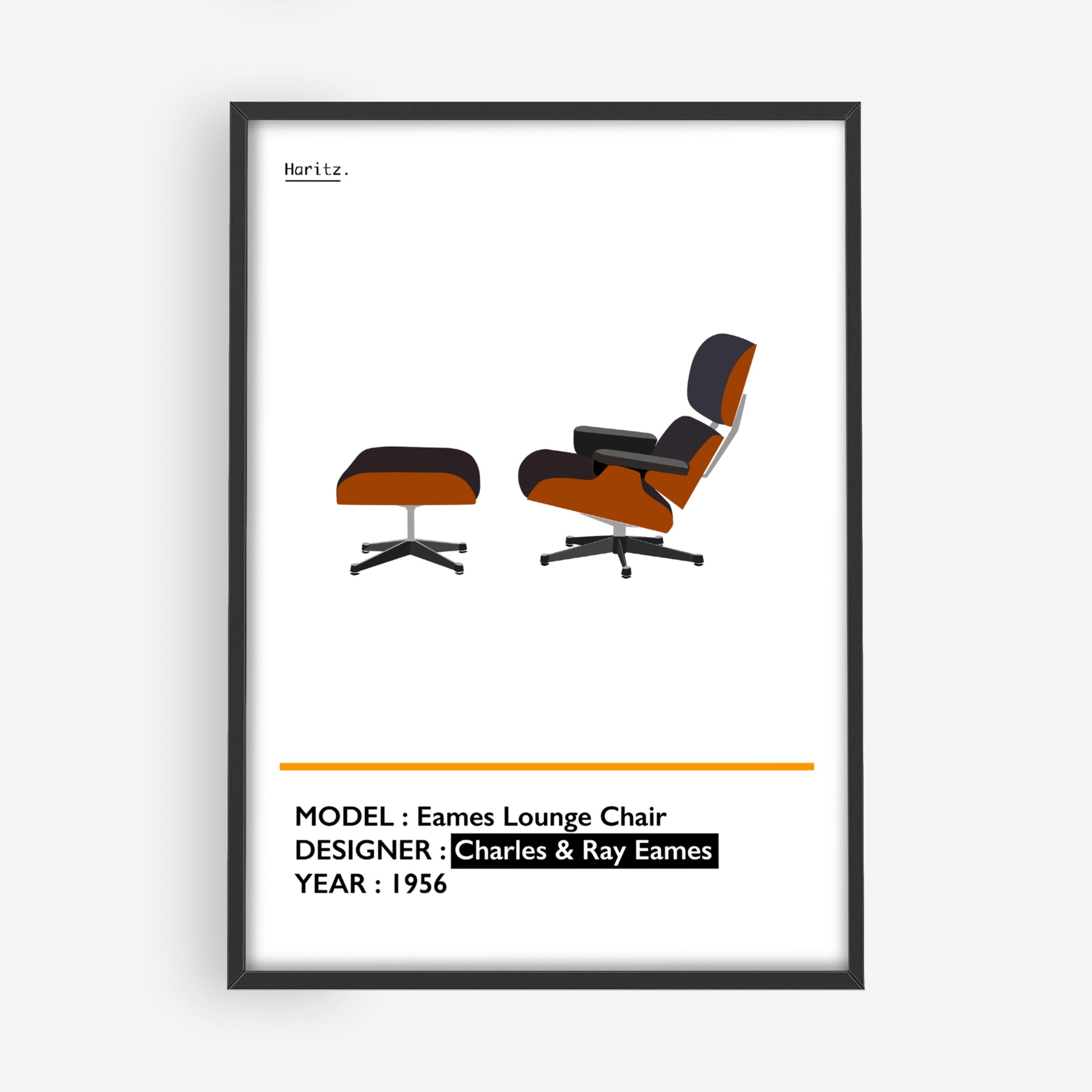 Affiche EAMES LOUNGE CHAIR 1956