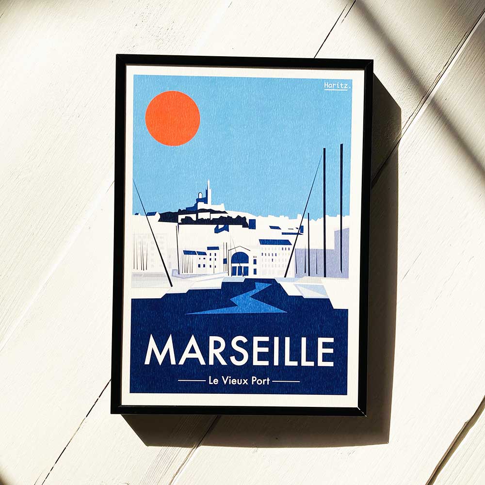 Affiche MARSEILLE LE VIEUX PORT