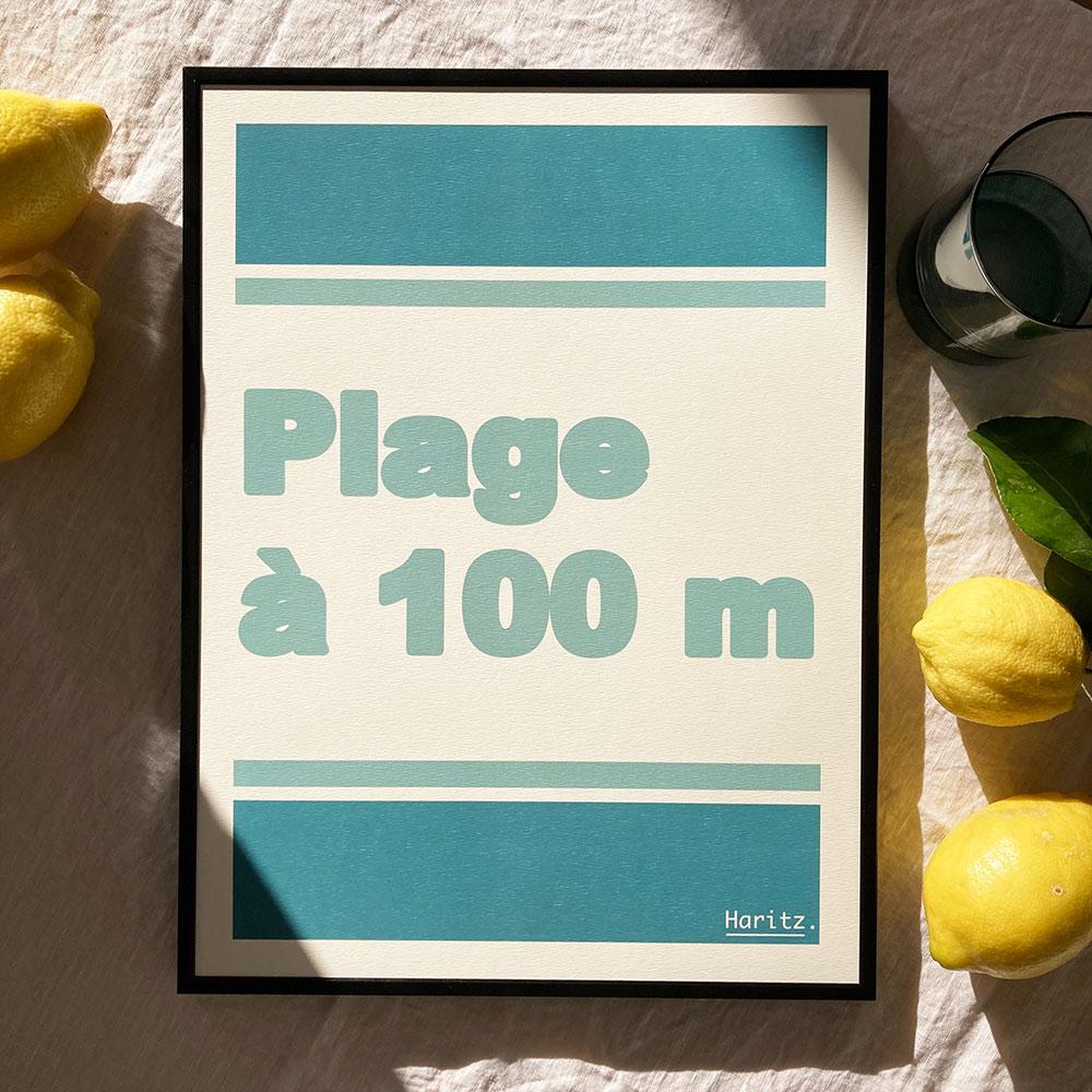 Affiche PLAGE À 100m