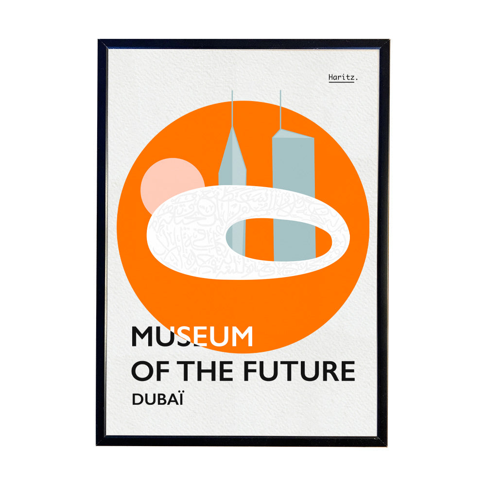 Affiche MUSEUM OF THE FUTURE - Dubaï - Orange (limitée)