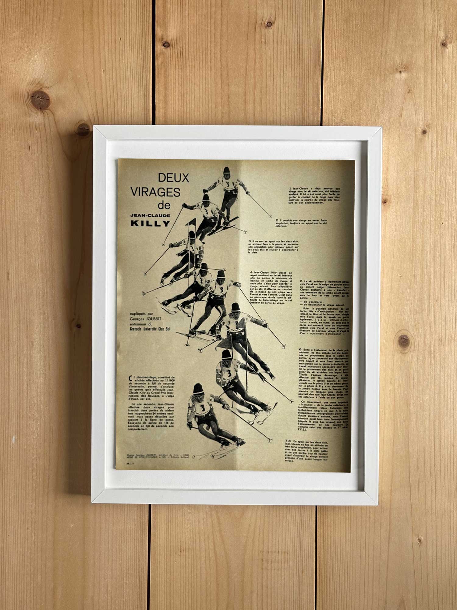 Page originale 1966 consacrée à Jean-Claude Killy extraite du magazine Ski Français — collection Archives Haritz