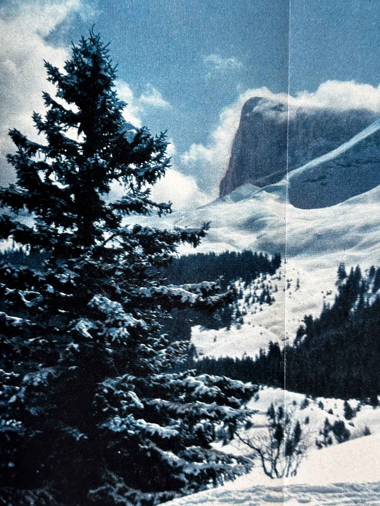 Détail page ski vintage Superdévoluy 1966, magazine Ski Français — pièce unique collection Archives Haritz
