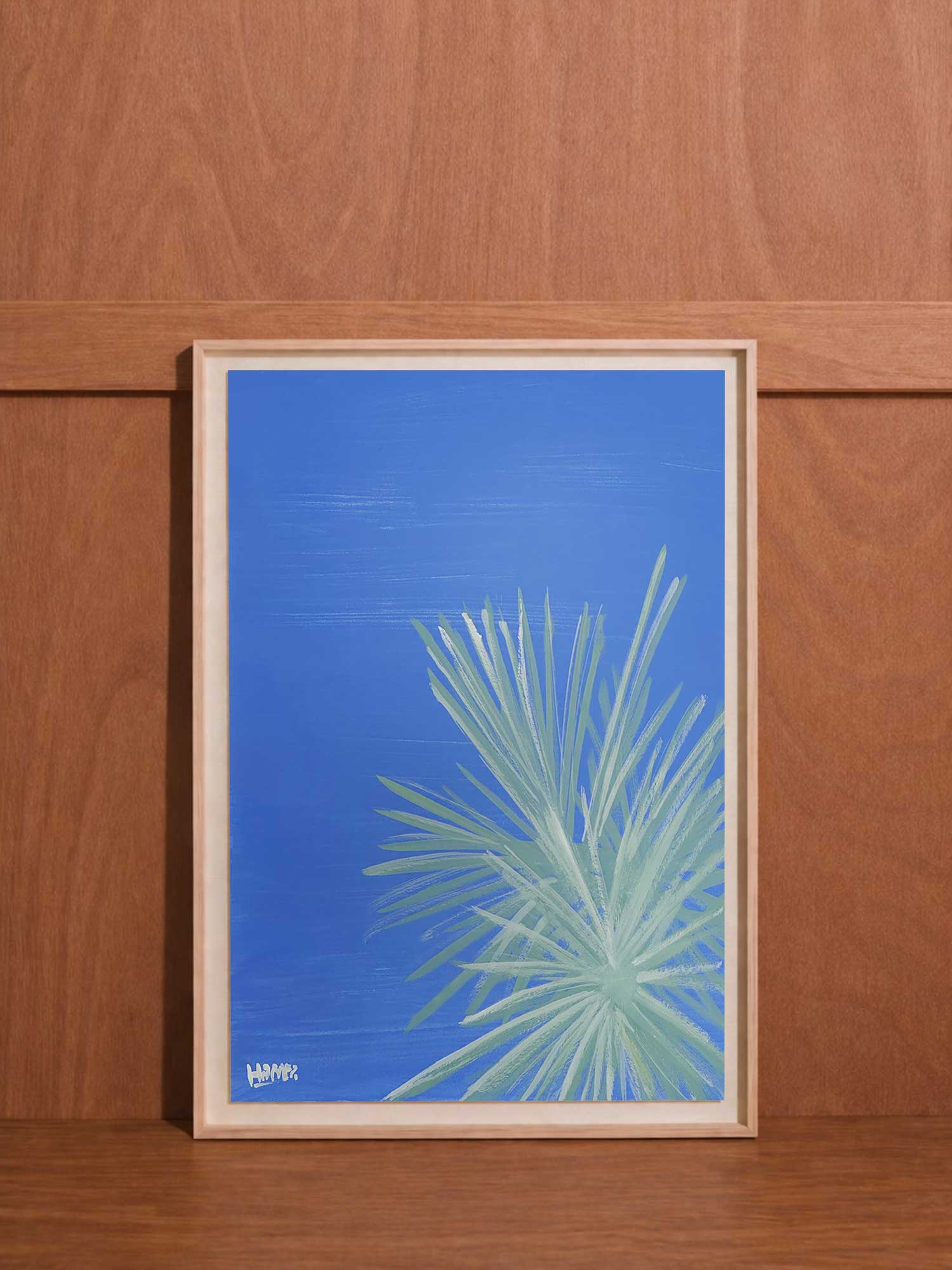 Affiche Yucca de Haritz, reproduction de peinture sur papier signée Haritz.