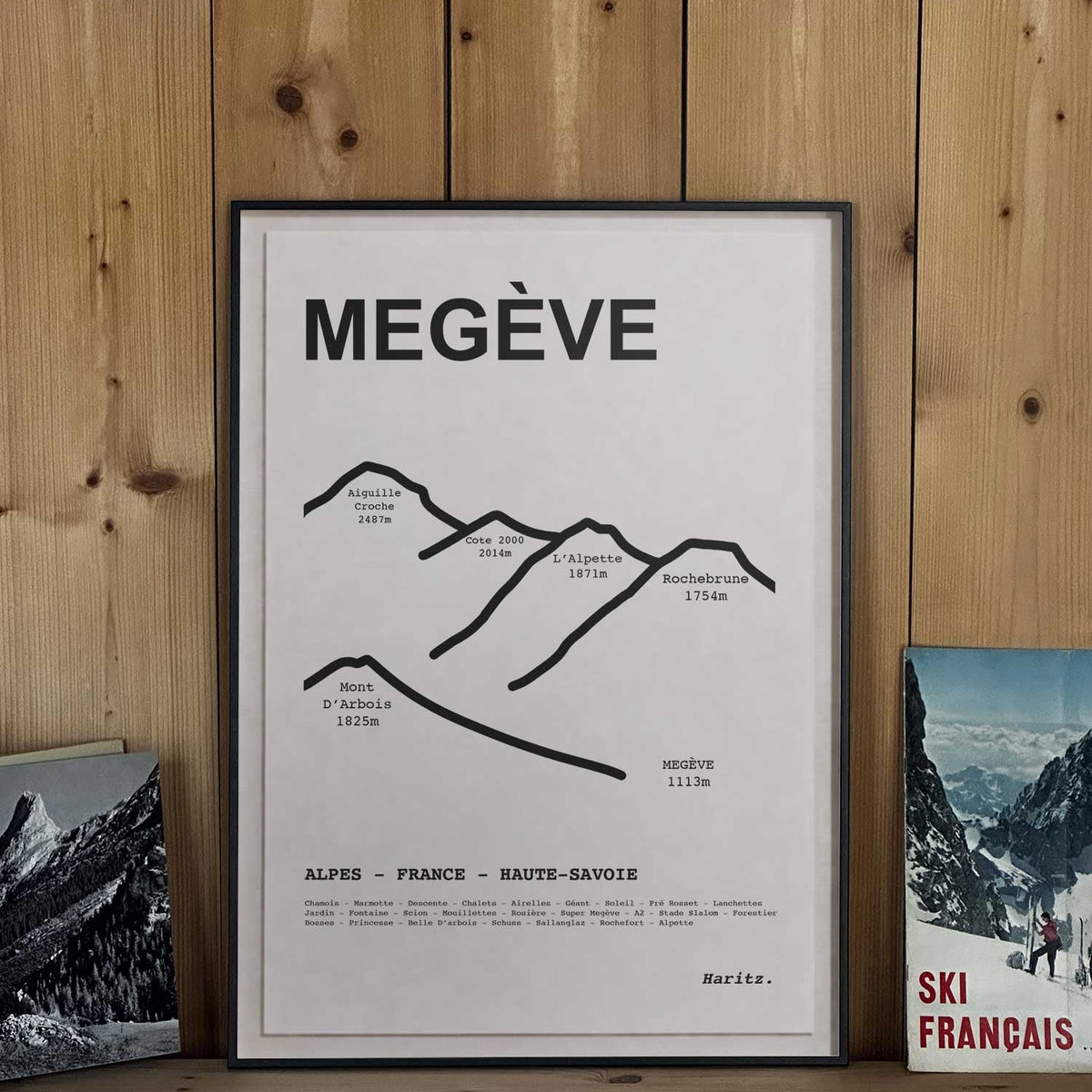 Pack Affiches Megève Zermatt Courchevel Pack 3 Affiches Stations Ski 50x70cm - Megève Zermatt Courchevel Papier 220g/m² Papier Premium 220g/m²