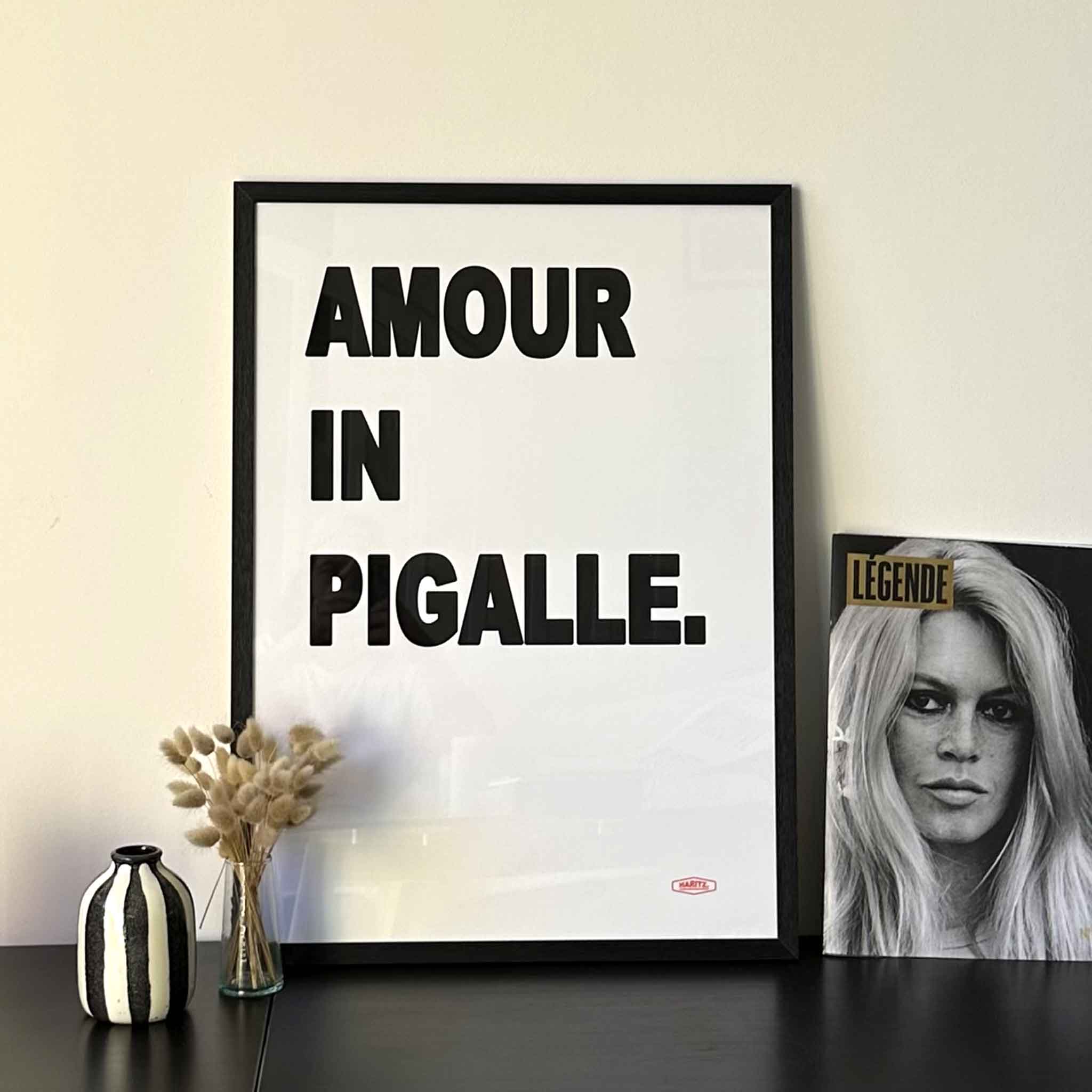 Affiche AMOUR IN PIGALLE - BLACK