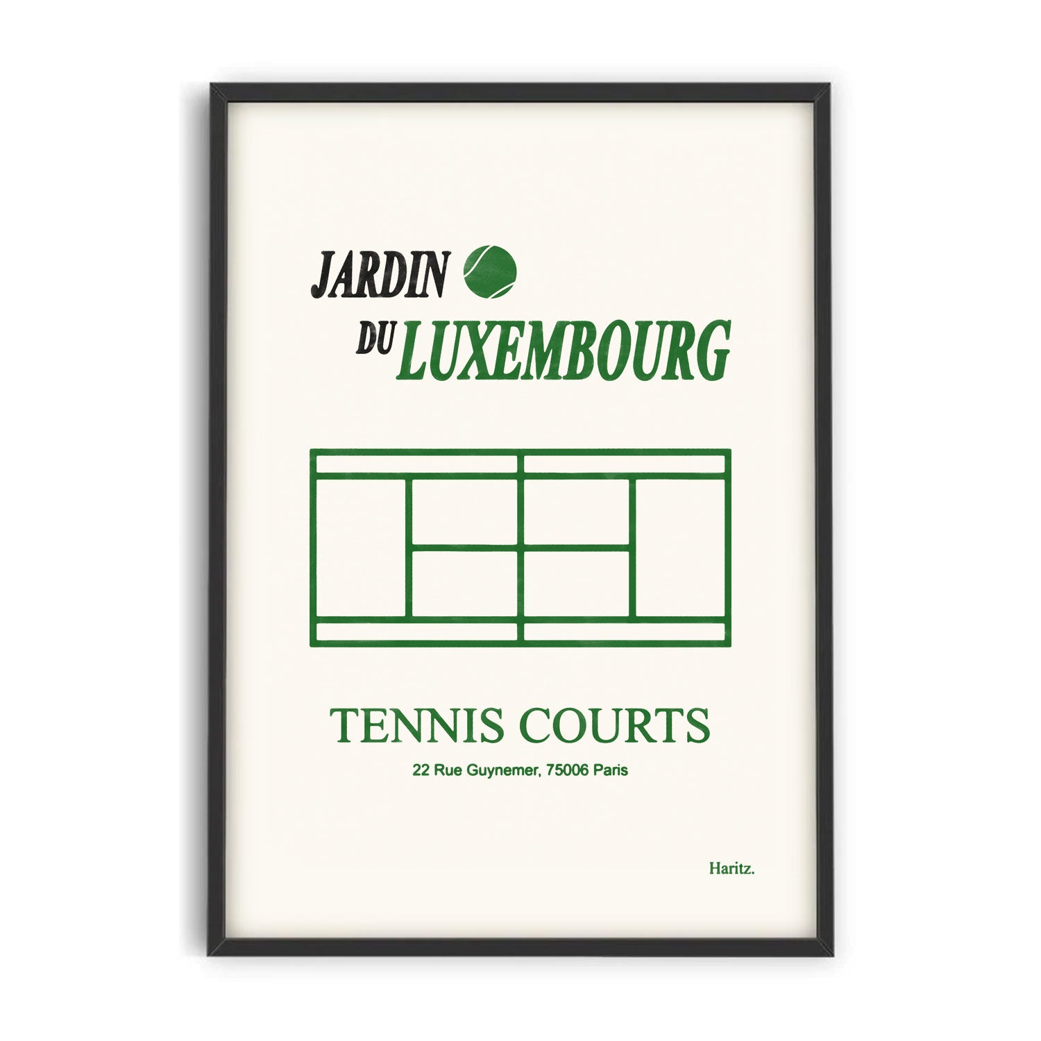 Affiche Jardin du Luxembourg - Tennis