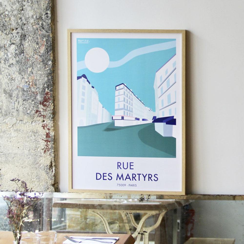 Affiche RUE DES MARTYRS Paris
