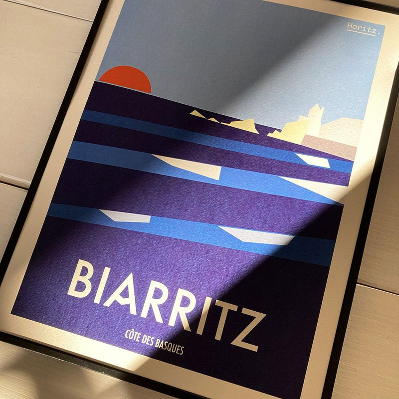 Affiche BIARRITZ Côte des Basques