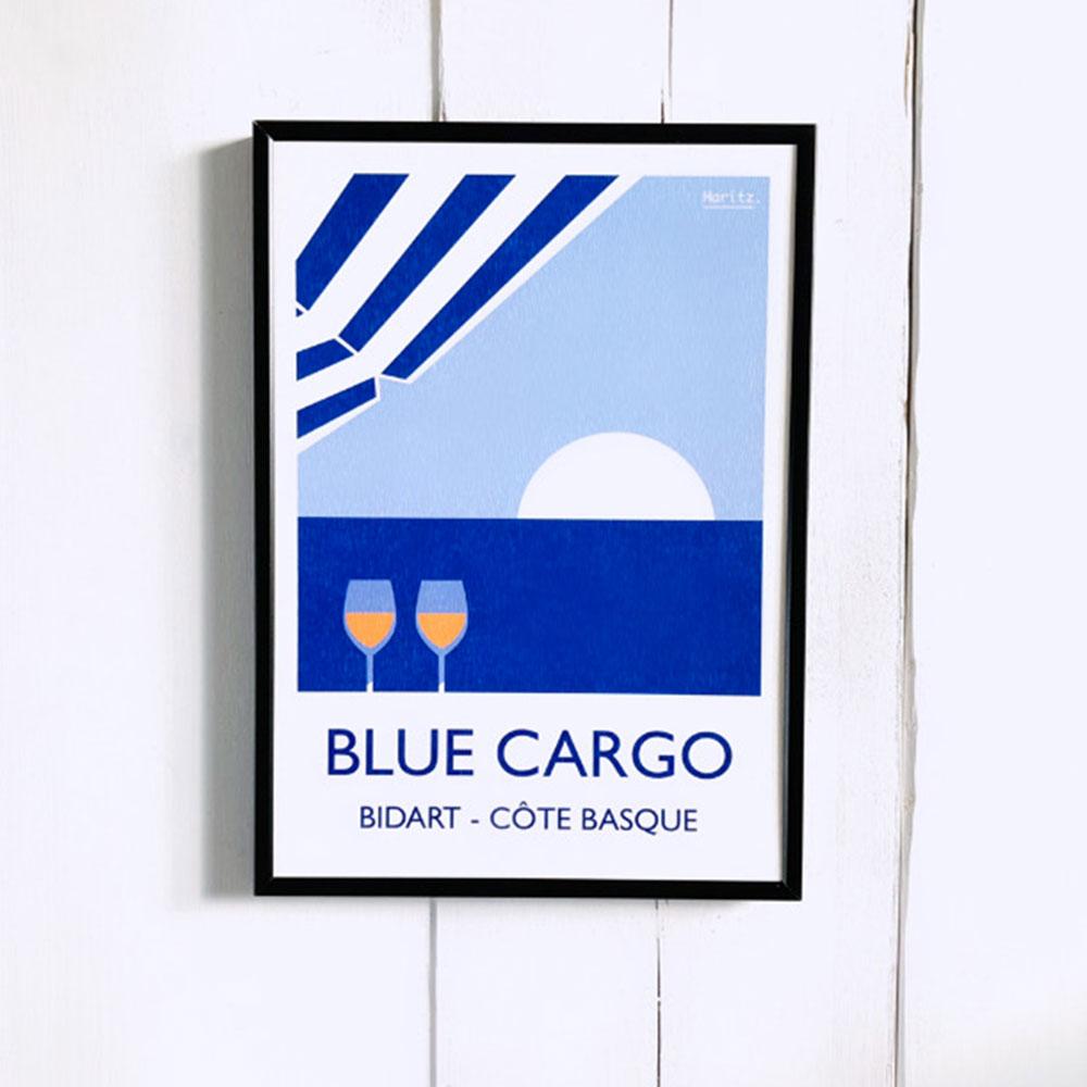 Affiche BLUE CARGO - Côte Basque