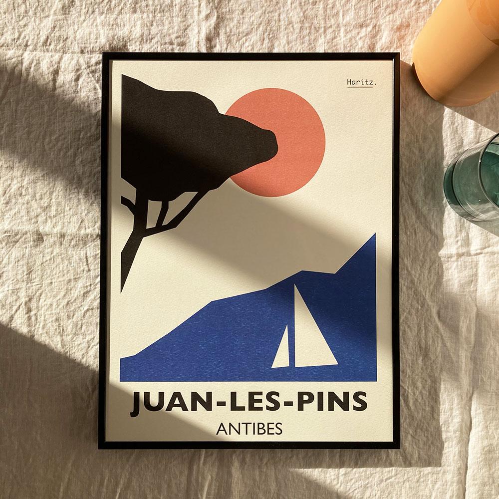 Affiche JUAN-LES-PINS, ANTIBES