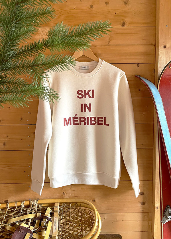 Sweat-Shirt SKI IN MÉRIBEL - Écru